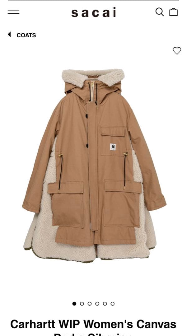 本物・sacai x Carhartt WIP Canvas Parka