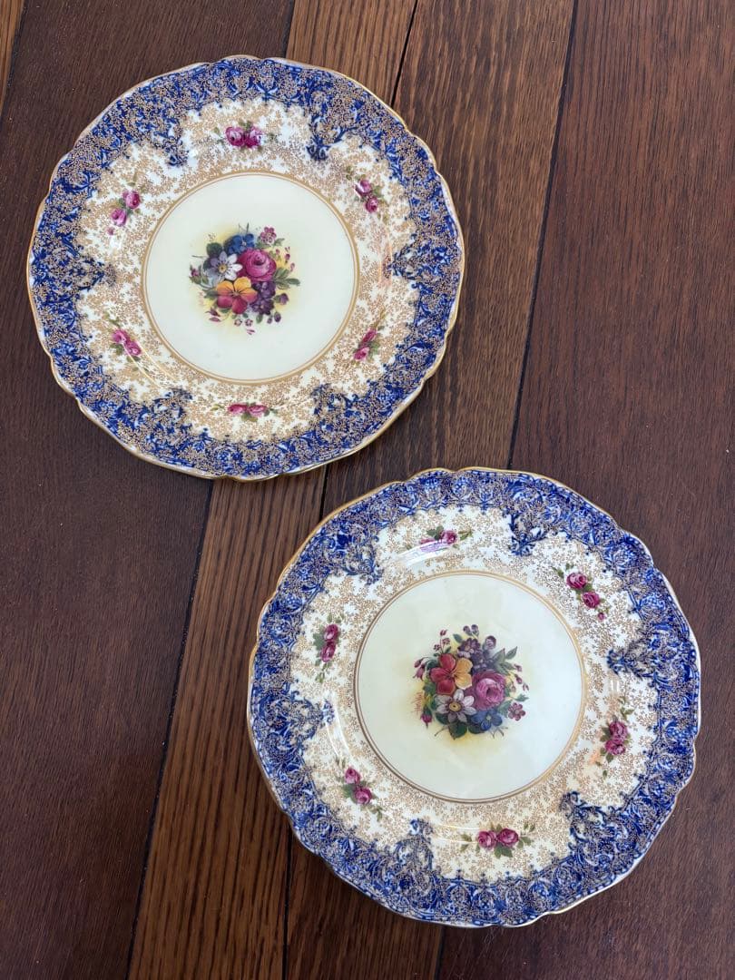 ヴィクトリア時代 ロイヤルウースター デザートプレート ペア