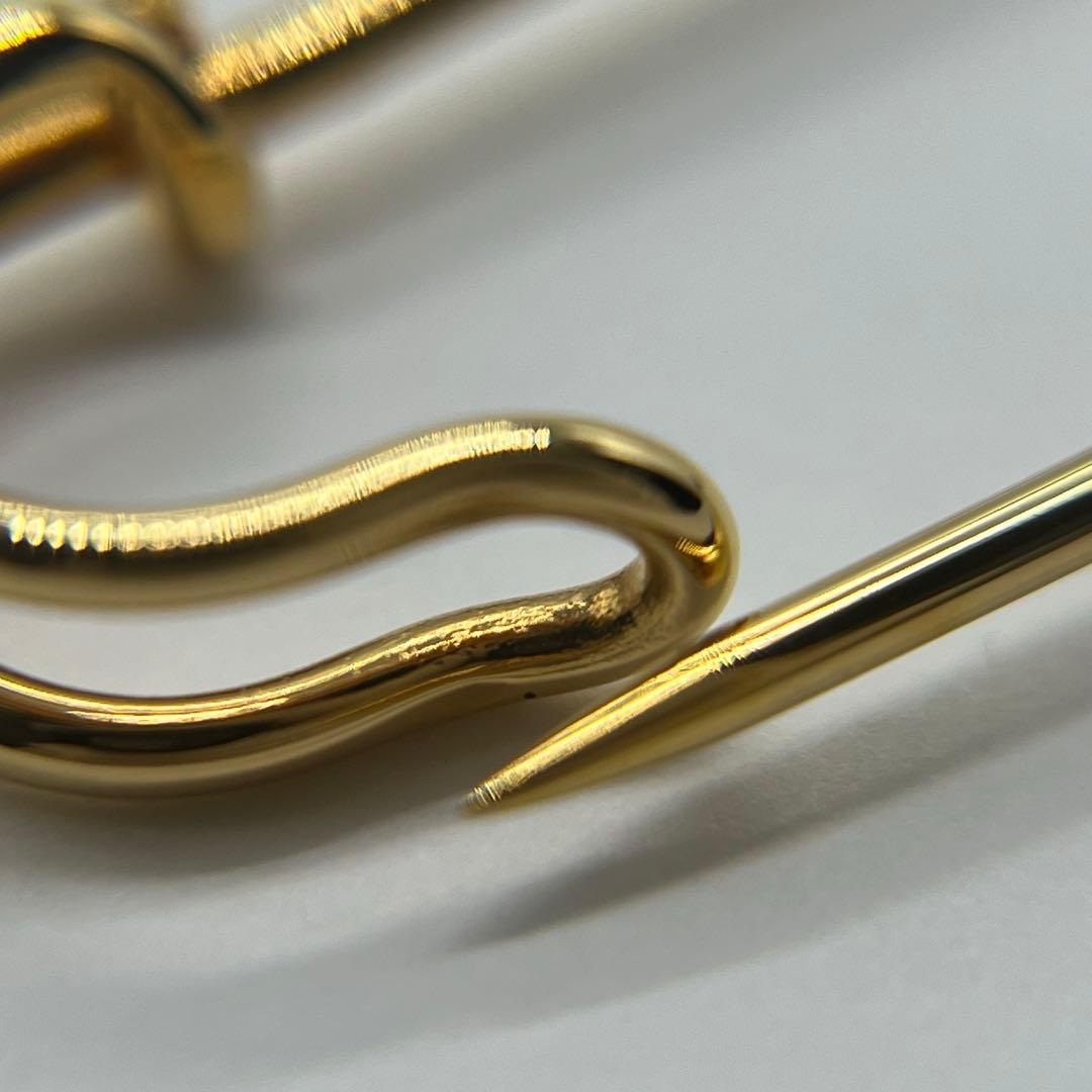 エルメス HERMES セリエ ピンブローチ 安全ピン ゴールドカラー GP