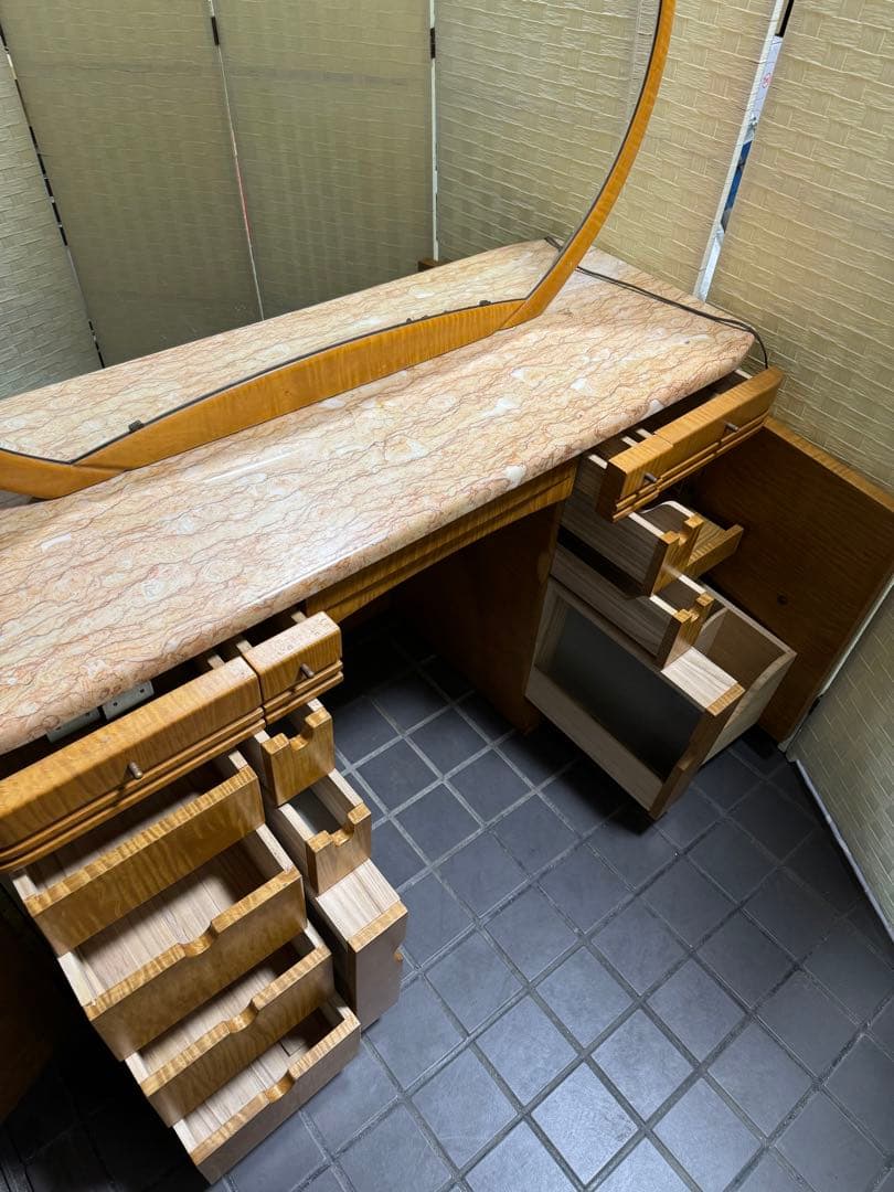 定価約30万円アンティーク天然大理石ドレッサー【価格応相談】