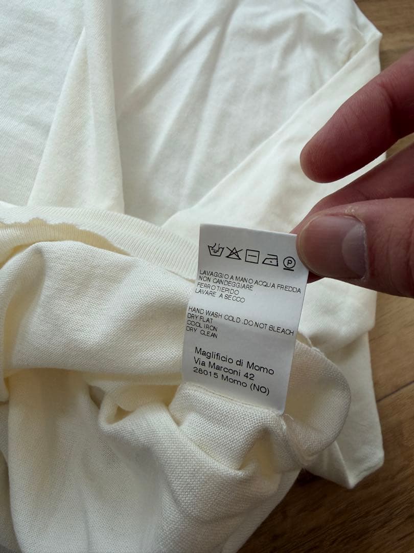 試着のみ　21ss COMOLI コモリ　18Gクルーネックニット　フリーサイズ