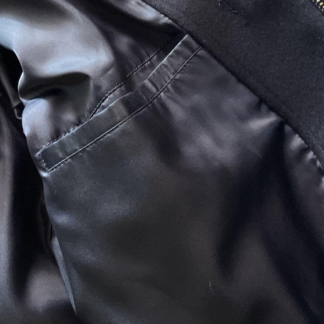 ダニエルクレミュ 良品 日本製 カシミヤ使用 フード脱着 ダッフルコートネイビー