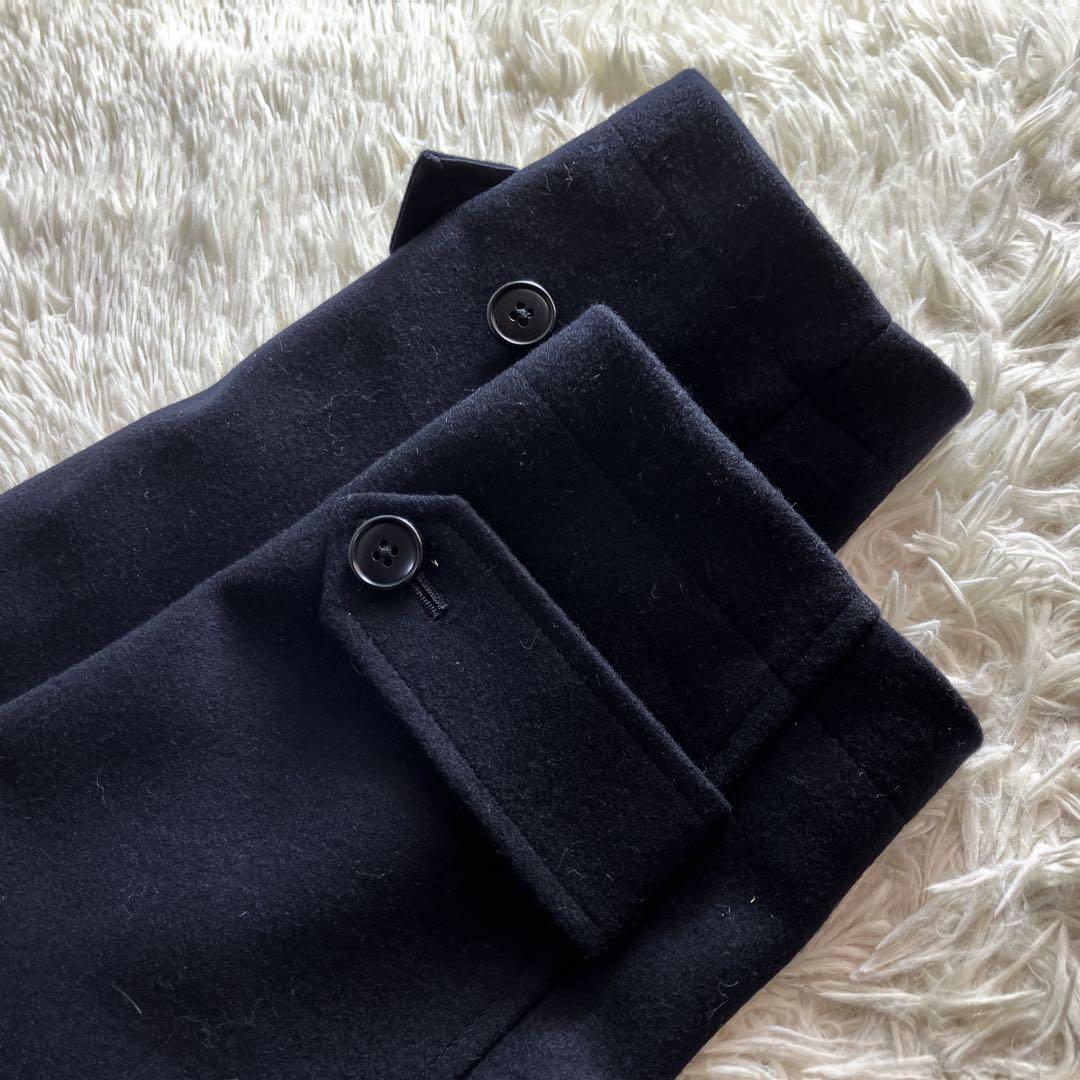 ダニエルクレミュ 良品 日本製 カシミヤ使用 フード脱着 ダッフルコートネイビー