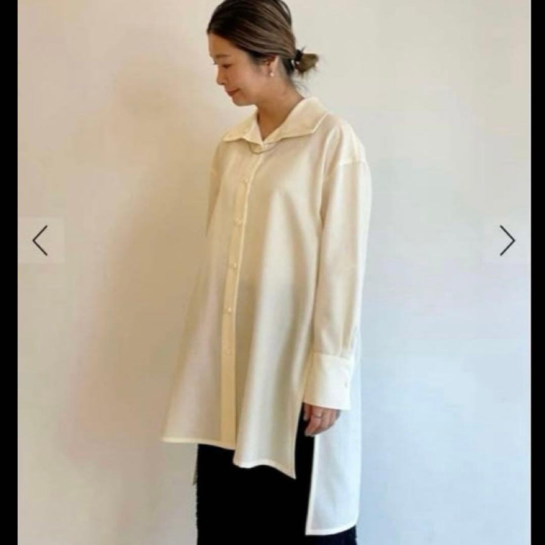 CABaN ウールツイル ハイネックロングシャツ S