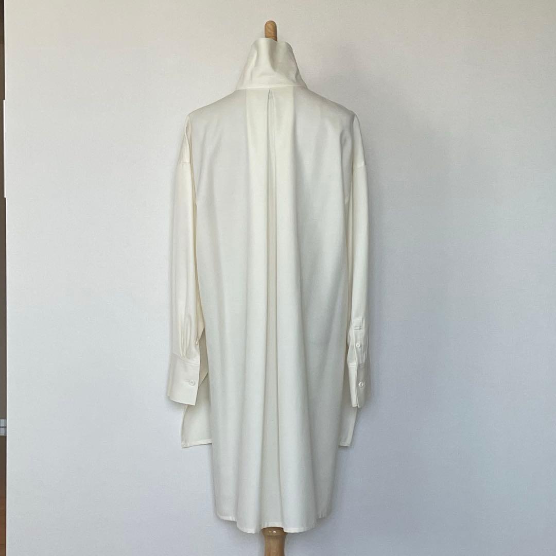 CABaN ウールツイル ハイネックロングシャツ S