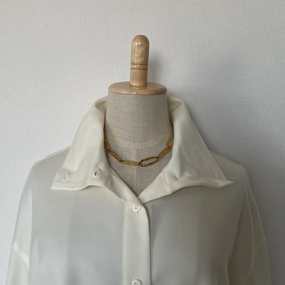 CABaN ウールツイル ハイネックロングシャツ S