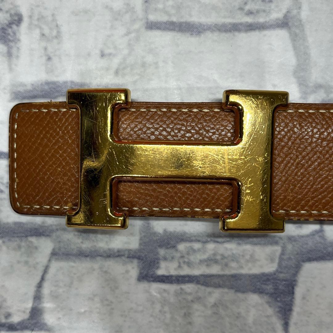 【箱 袋あり】HERMES　H型バックル ベルト コンスタンス　リバーシブル