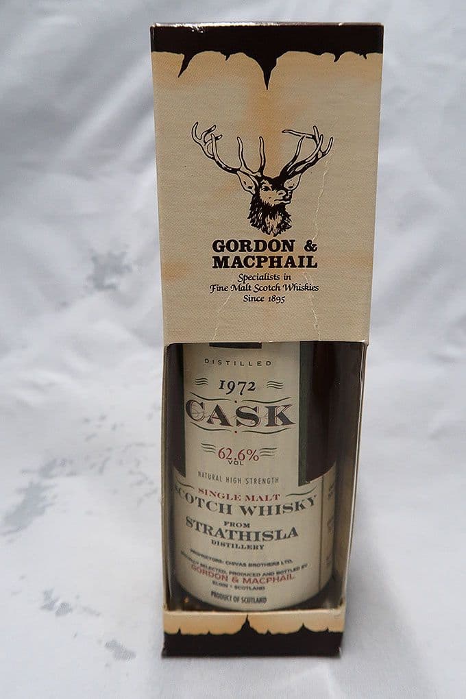 ストラスアイラ１９７２ゴードン＆マクファイル社カスクストレングスミニチュアボトル