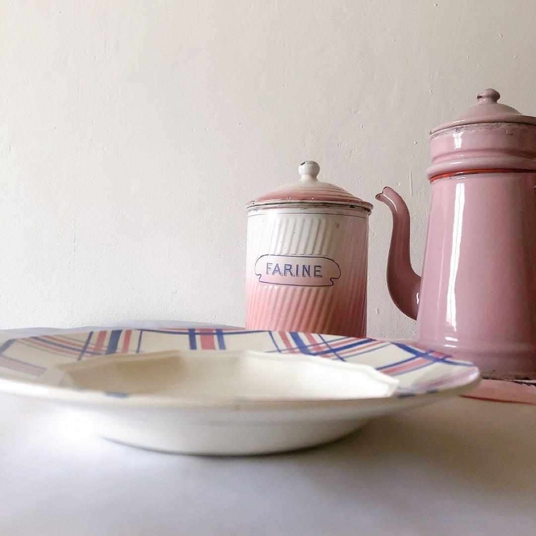 クレイユエモントロー HBCM スーププレート　B フランスアンティーク食器