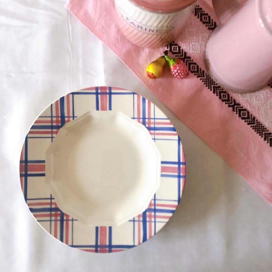 クレイユエモントロー HBCM スーププレート　B フランスアンティーク食器