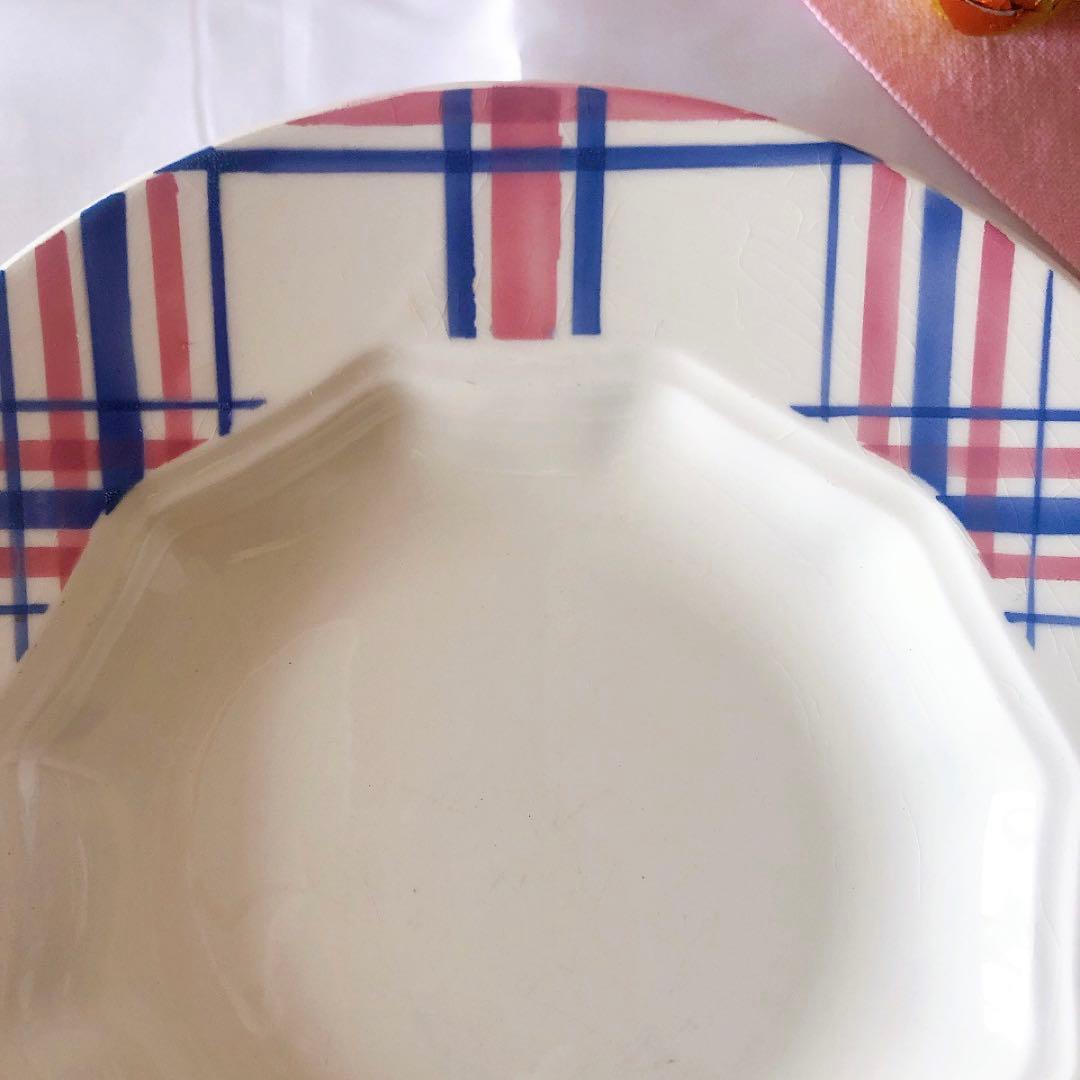 クレイユエモントロー HBCM スーププレート　B フランスアンティーク食器