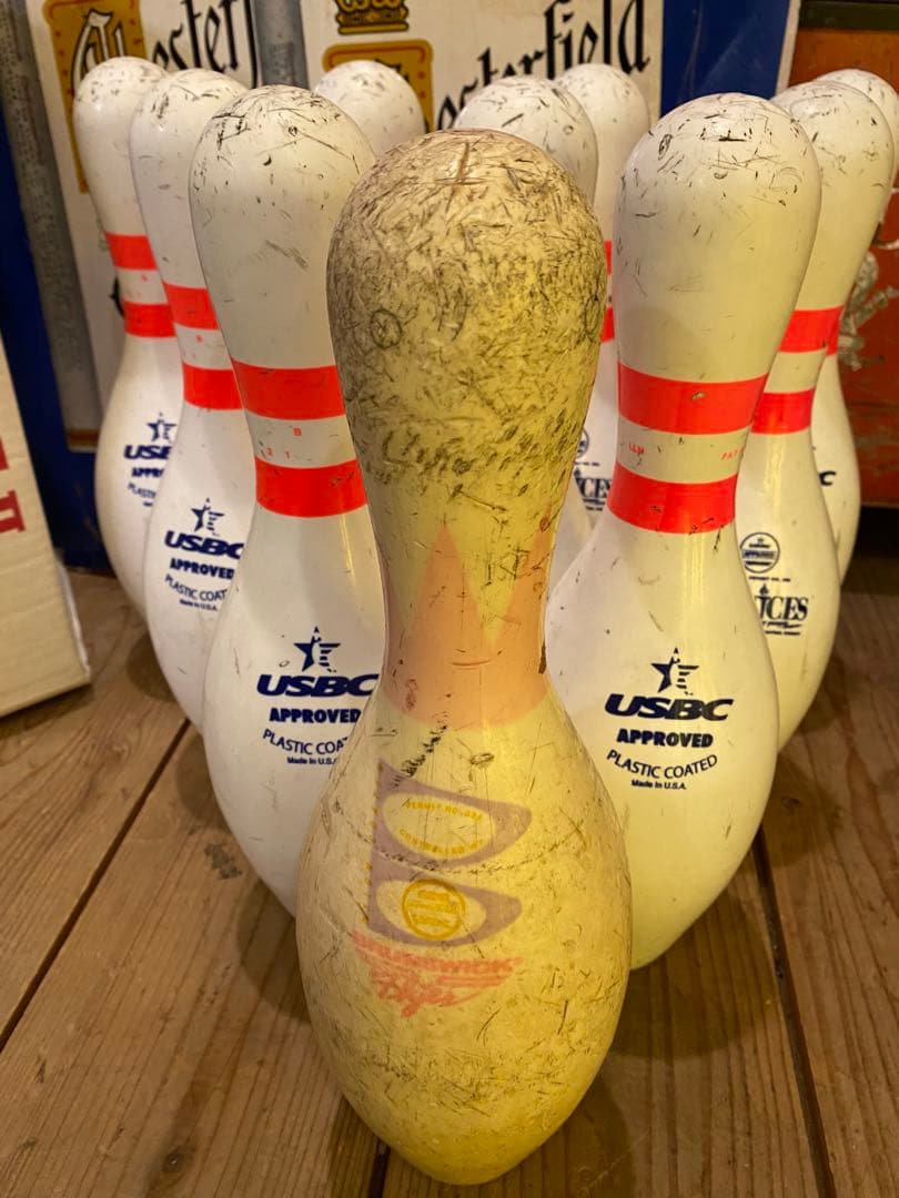 ボーリング ピン 10本　レトロ　アメリカンビンテージ　made in USA