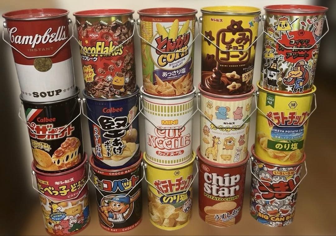 お菓子　スチール缶　ペール缶　15個セット