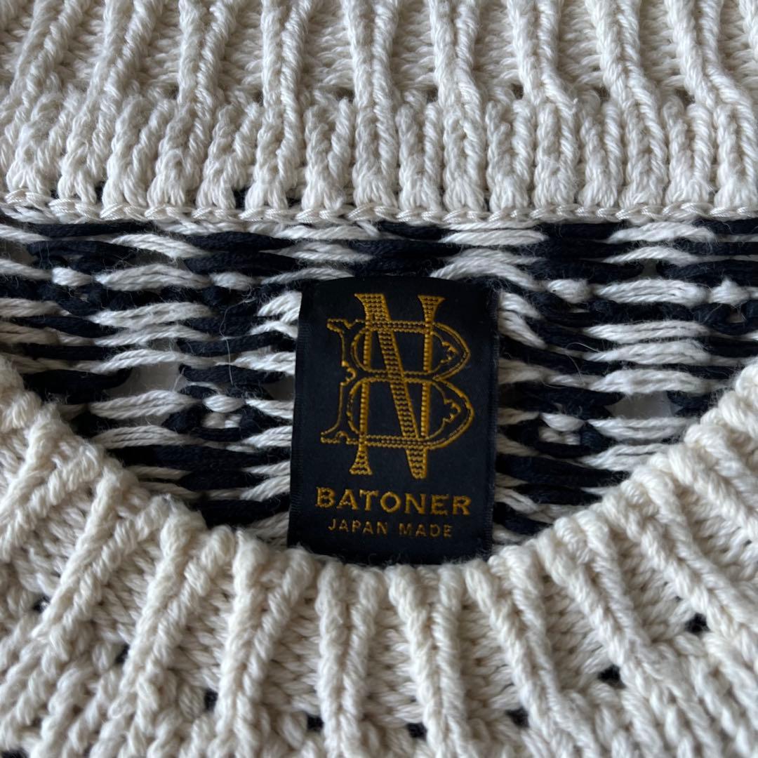 美品 BATONER 23SS MIX YARN CREWNECK 3 春夏 綿