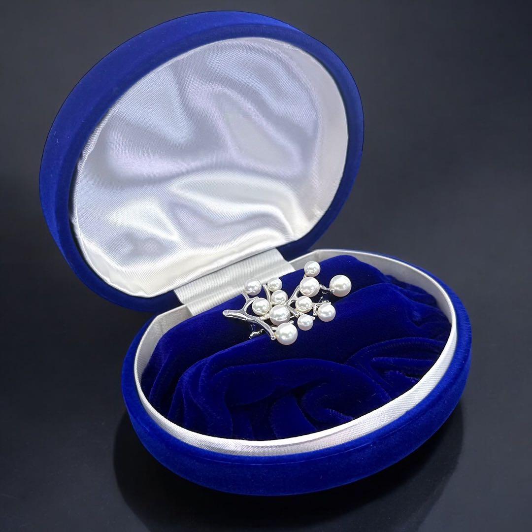 【未使用保管品】ミキモト　ブローチ　コサージュ　アコヤ　パール　真珠　幸福の木