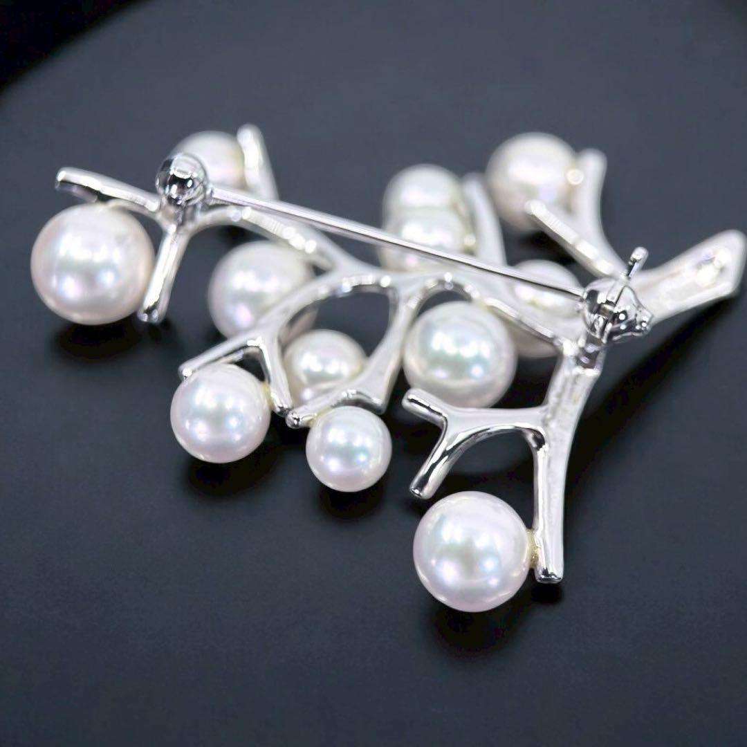 【未使用保管品】ミキモト　ブローチ　コサージュ　アコヤ　パール　真珠　幸福の木