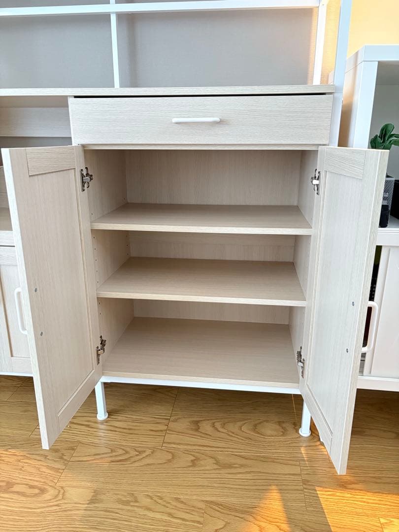 【引取限定】　ニトリ食器棚　ナチュラル北欧風