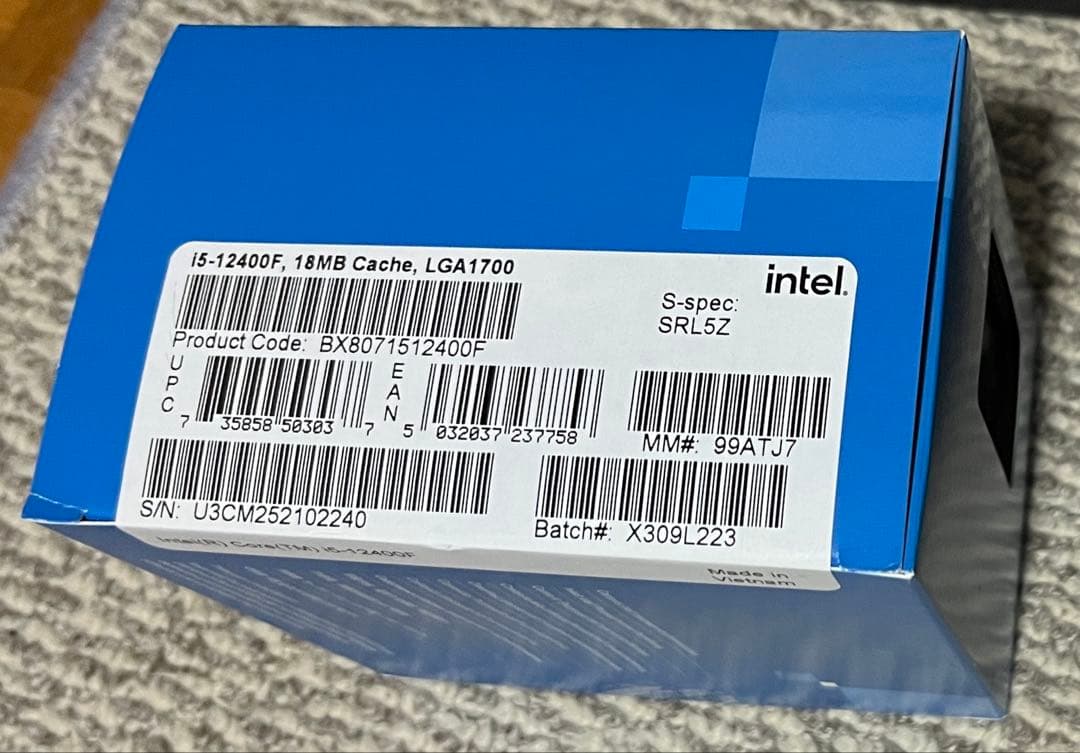 CPU Intel Core i5-12400F CPU