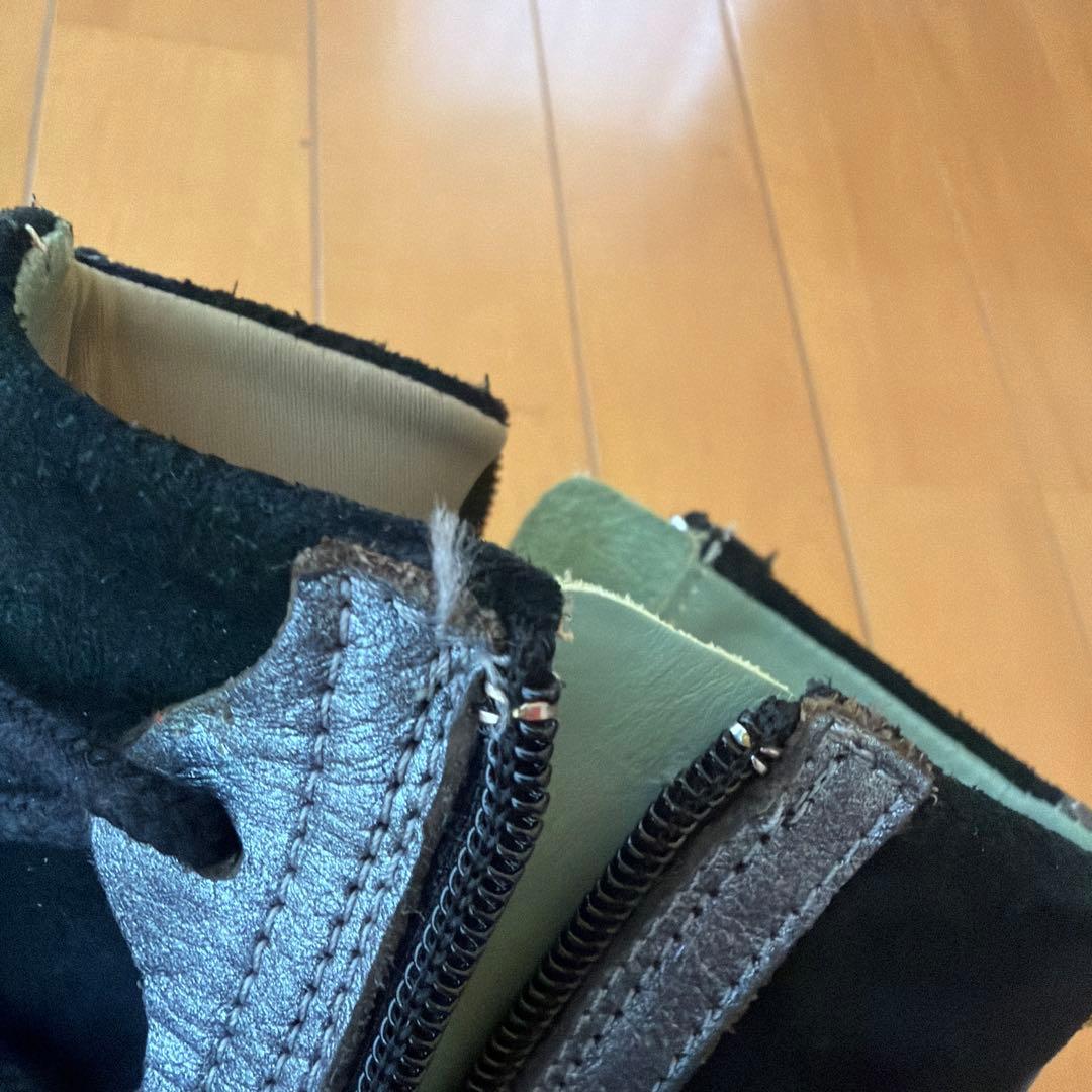 のさかストレッチウォーカー38 カジュアルブーツ グレー スエード