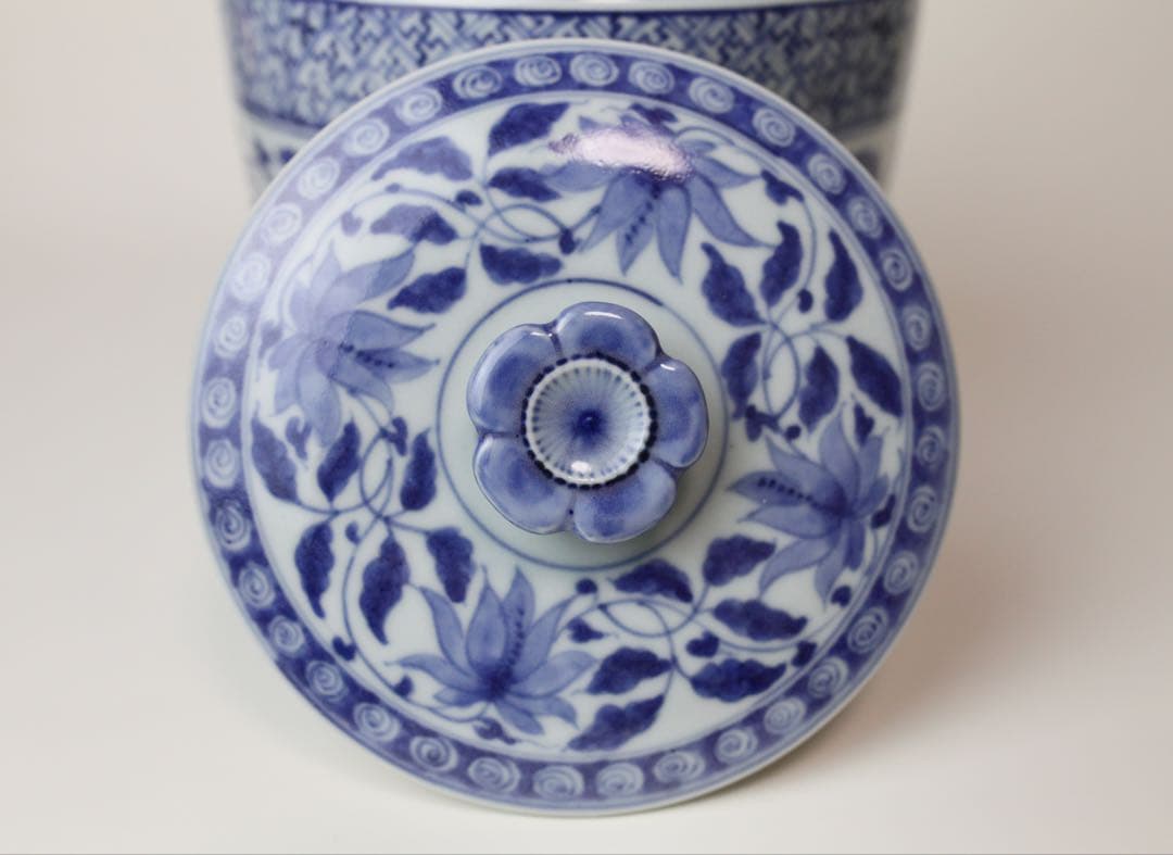 古奈呂枝 順一 川瀬竹春 水指 染付唐草文 梅摘み 煎茶器 茶道具 抹茶