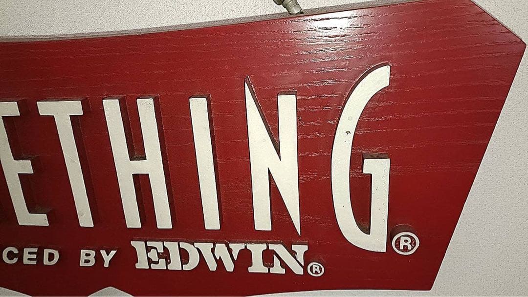 Something　EDWIN エドウィン　看板　プレート　販促物