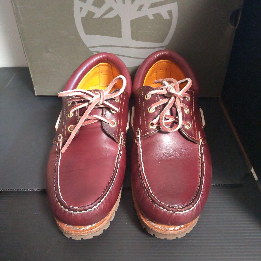 【ケア済】Timberland バーガンディ 3eye
