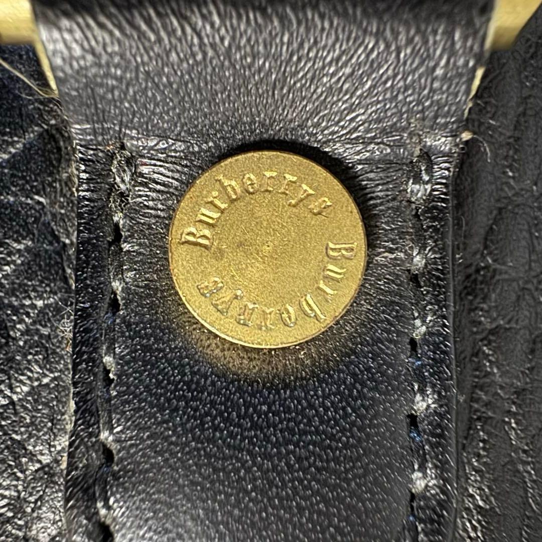 【美品】Burberry's ダレスバッグ　レザー　ビジネス　裏ノバチェック　黒