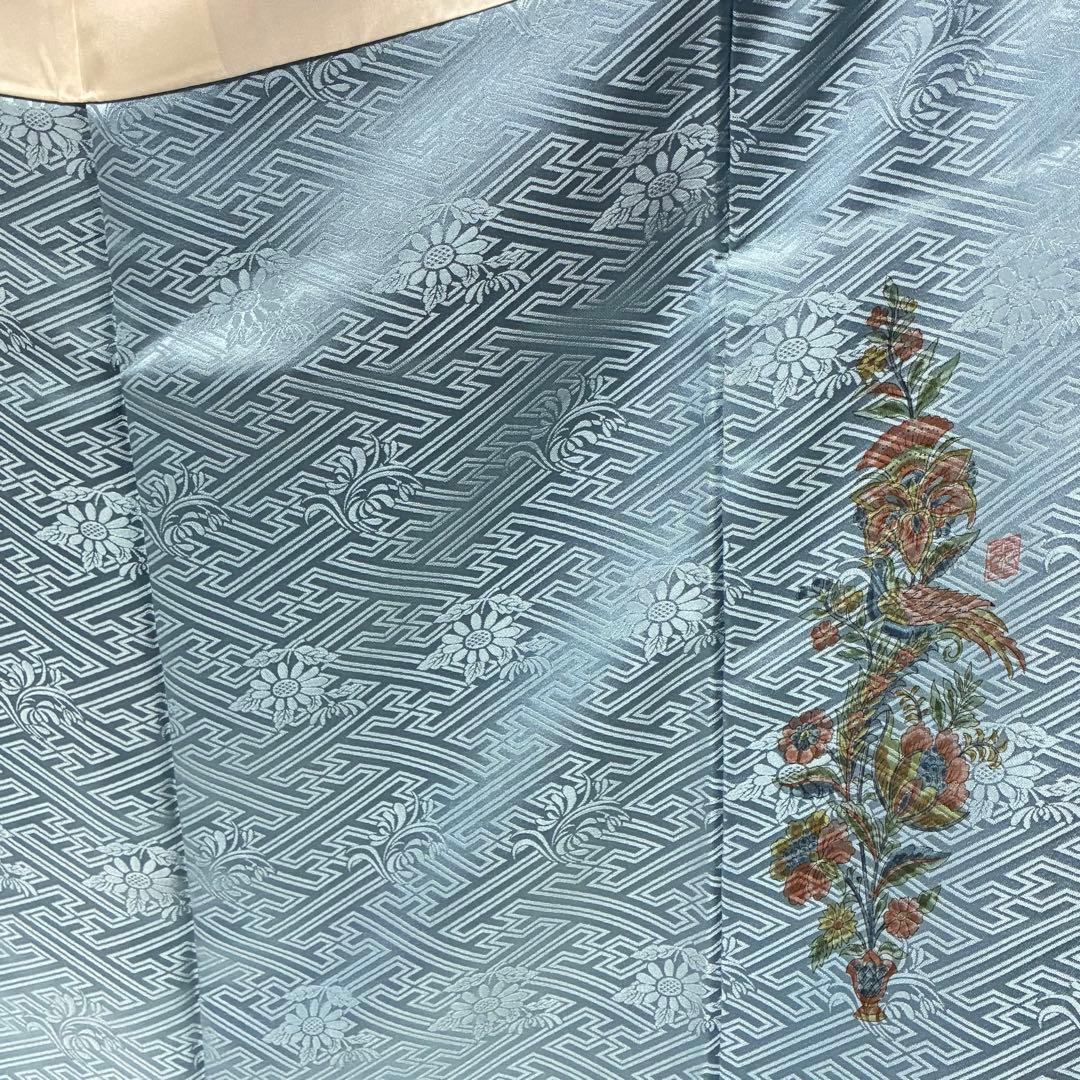 D131 振袖 二代目更甚 江戸更紗 華文 正絹 着物 袷 極美品