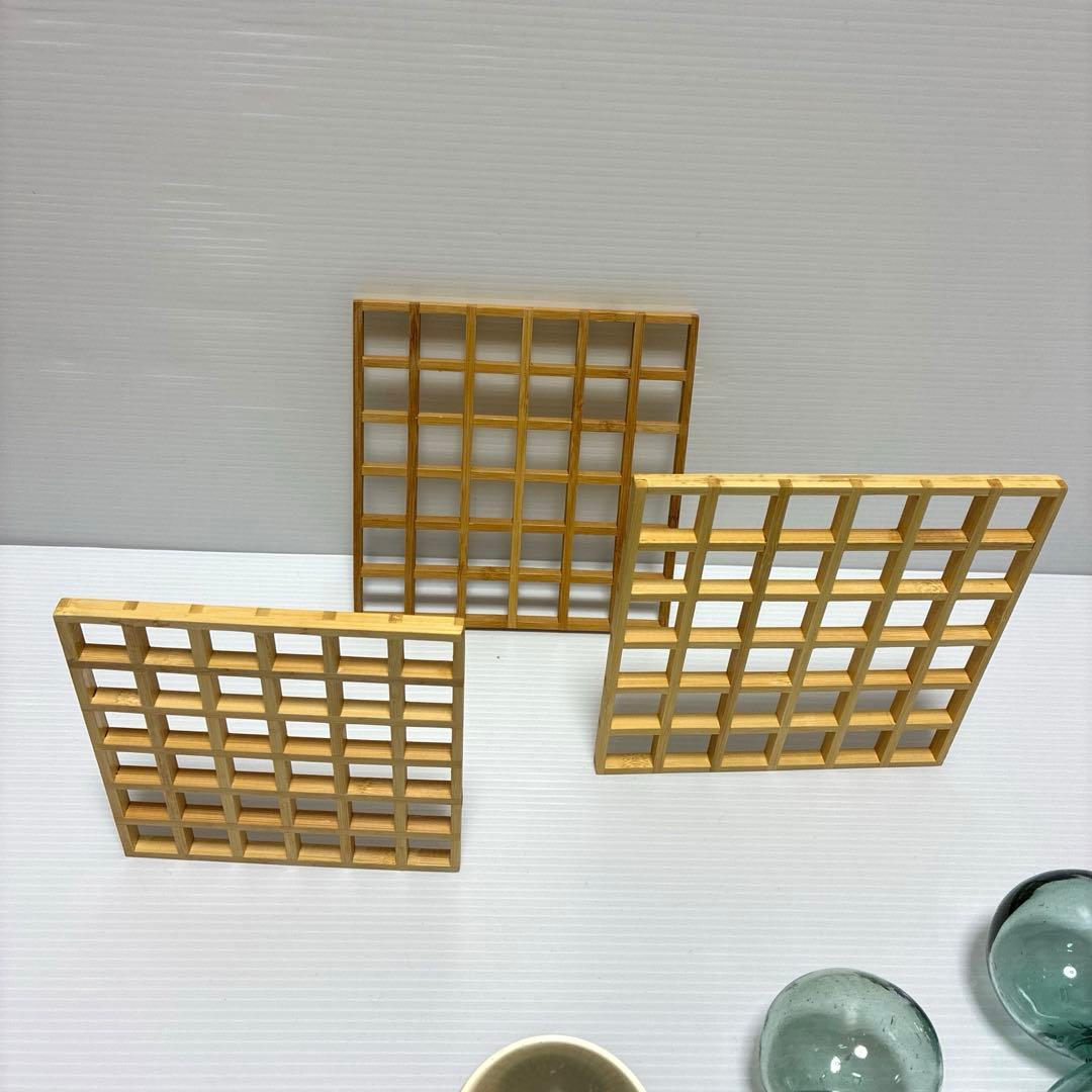 《浮玉　パワーストーン　水晶　木製台座》置物飾り物インテリア装飾　風流　10点