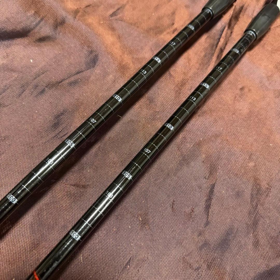 SALOMON サロモン 伸縮式 スキーストック 100-123cm カーボン