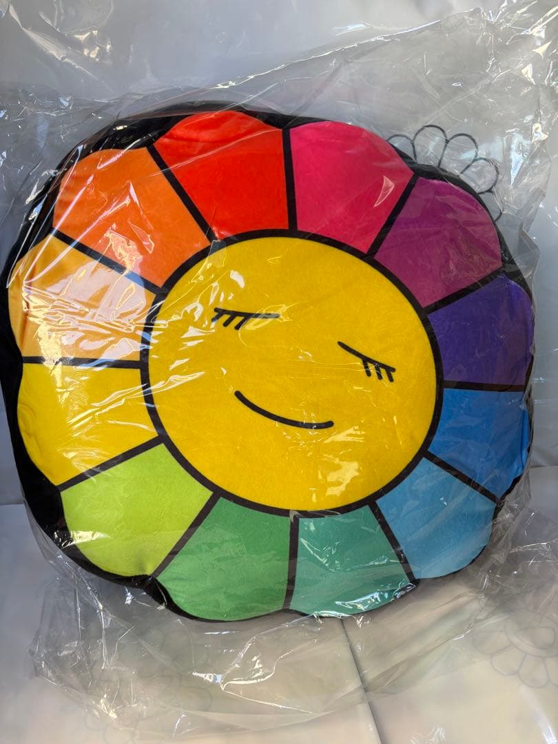 村上隆　　金太郎風クッション　　40cm フラワークッション　　カイカイキキ