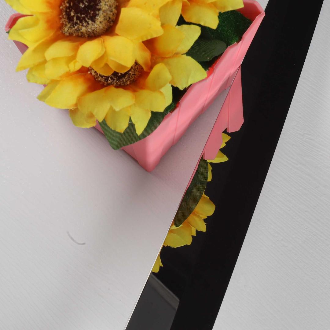 7348 柳刃包丁 鞘付き 尺 ウルトラ鏡面仕上げ 黒檀黒水牛角二本銀巻八角柄