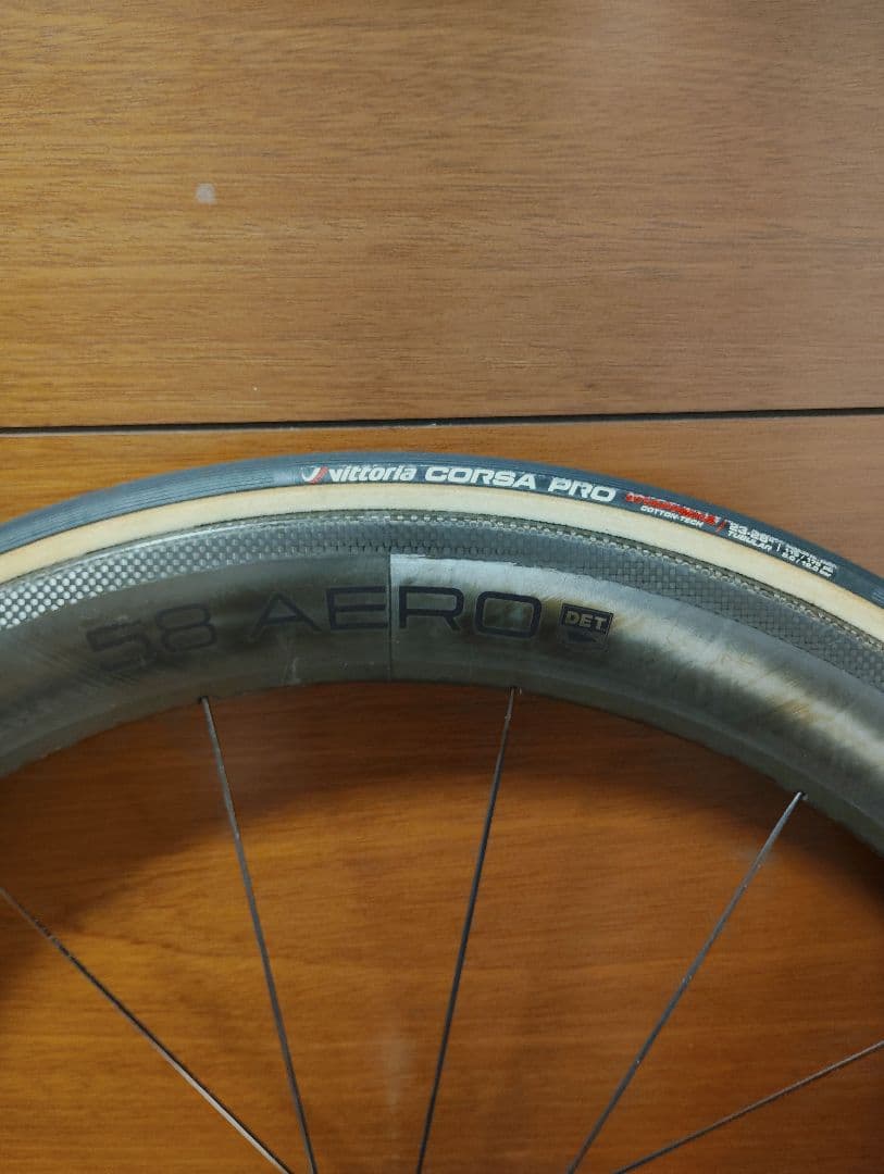 【麦茶】レイノルズ　58AERO　リムブレーキフルカーボンホイール