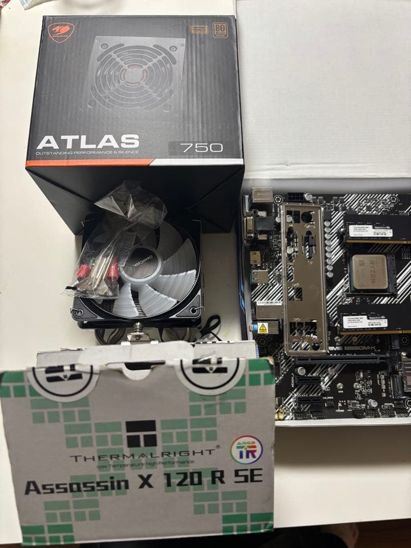 Ryzen7 5700xマザーボードメモリ電源セット