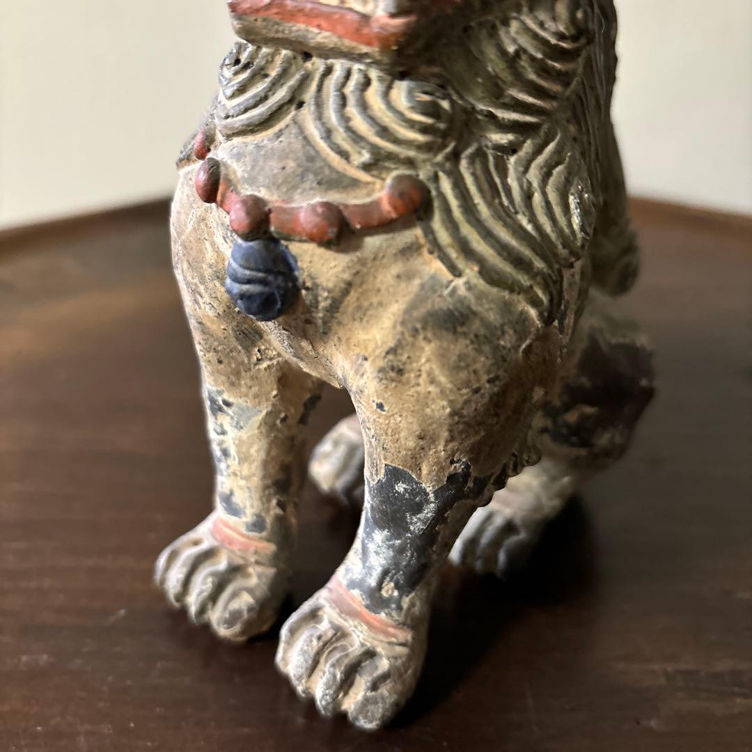 古琉球　壷屋　シーサー　狛犬　アンティーク　骨董信仰　招き猫　福助　古美術　李朝