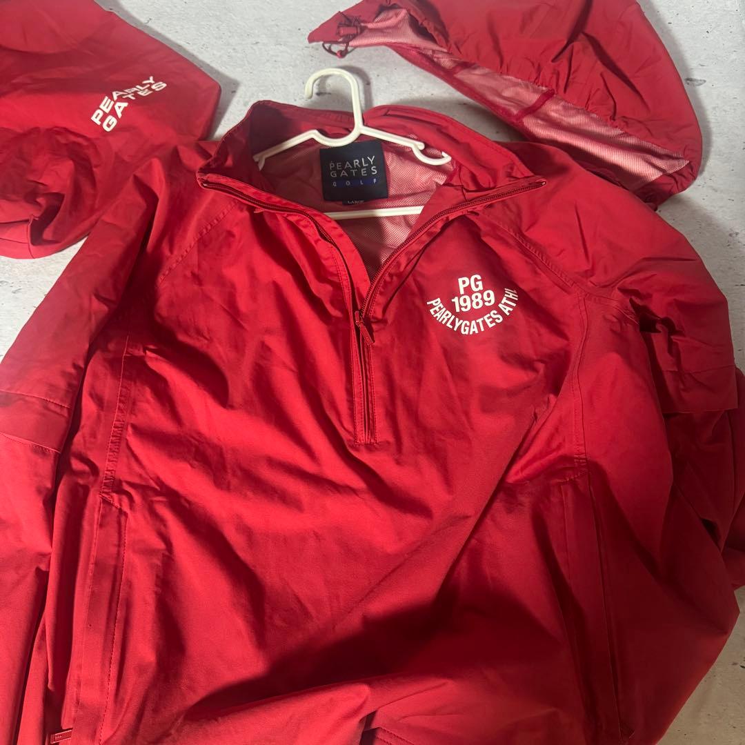 美品 Lサイズ PEARLY GATES ゴルフウェア レッド パーリーゲイツ