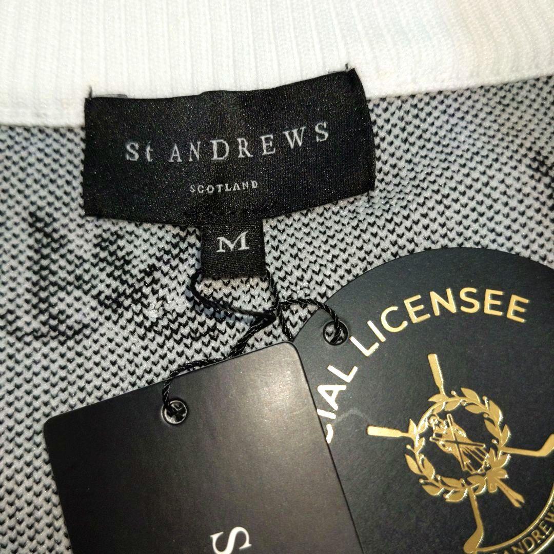 再再再値下新品セントアンドリュース　ニットジャケットМ白定価22000円秋冬