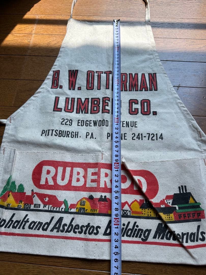 ヴィンテージ エプロン プリント ビンテージ