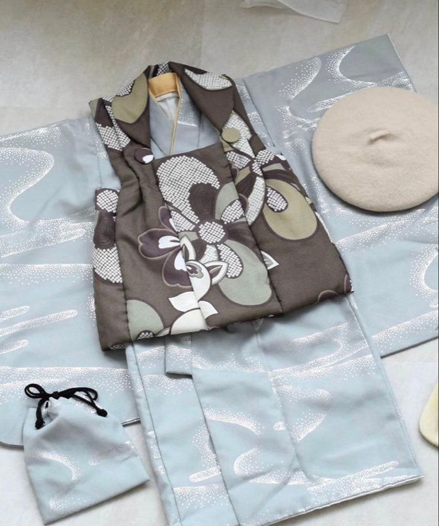 ひよこ商店３歳七五三のお祝い着セット着物被布セット