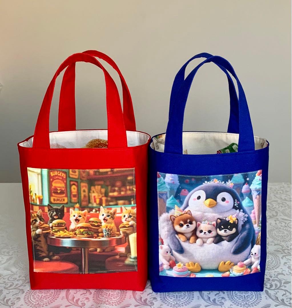 ♥︎むっち♥︎　ドールパネル生地　トートバッグ