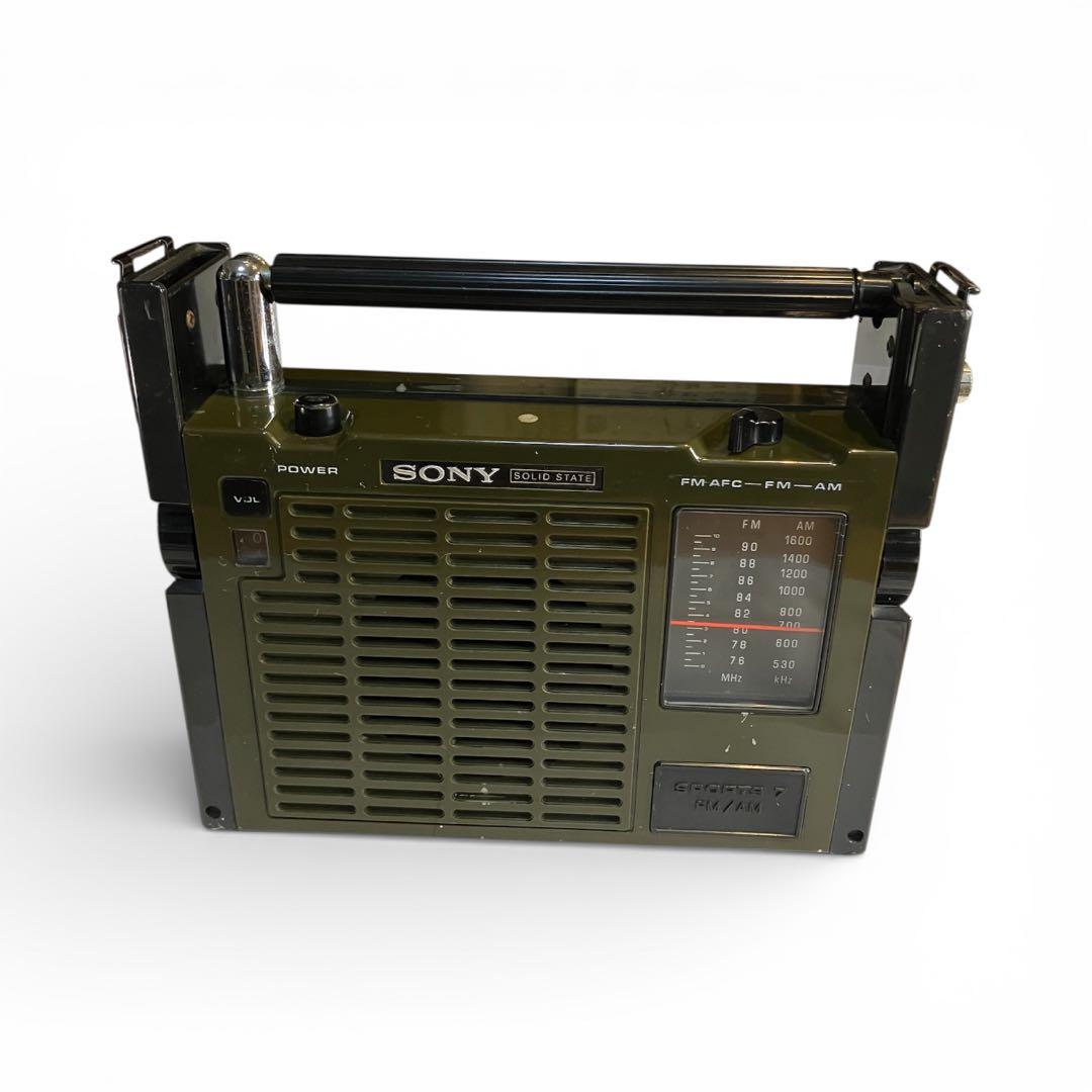 動作確認済SONY TFM-777 トランジスタラジオ スポーツ7 オリーブ