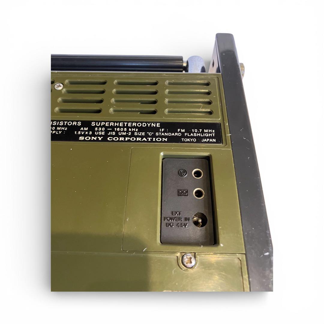 動作確認済SONY TFM-777 トランジスタラジオ スポーツ7 オリーブ
