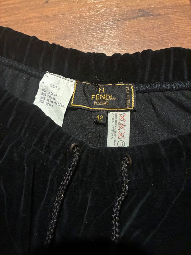 FJ ロゴ入り 黒 ベルベット トレーナー　ズボン　セット　42