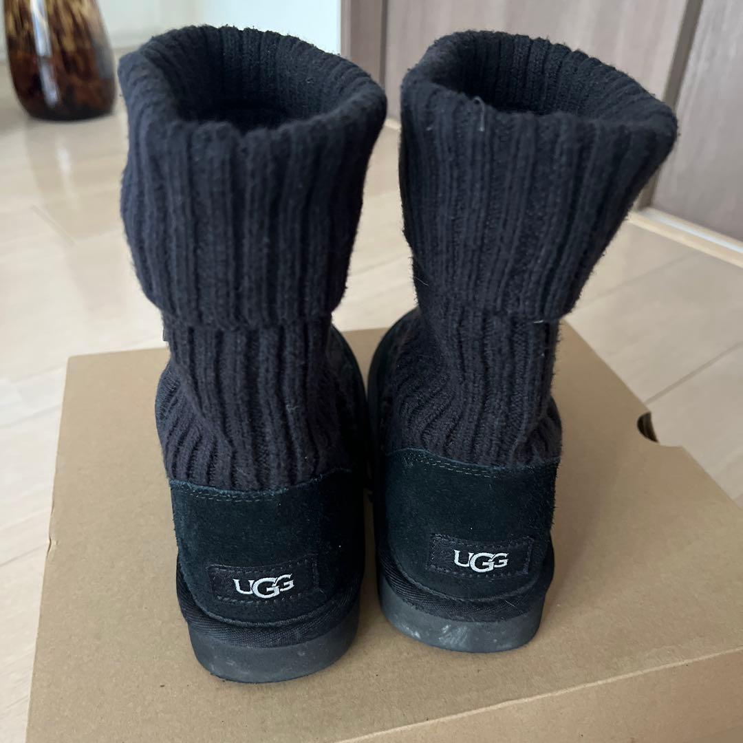 UGG W CLASSIC UGG KNIT ブラック