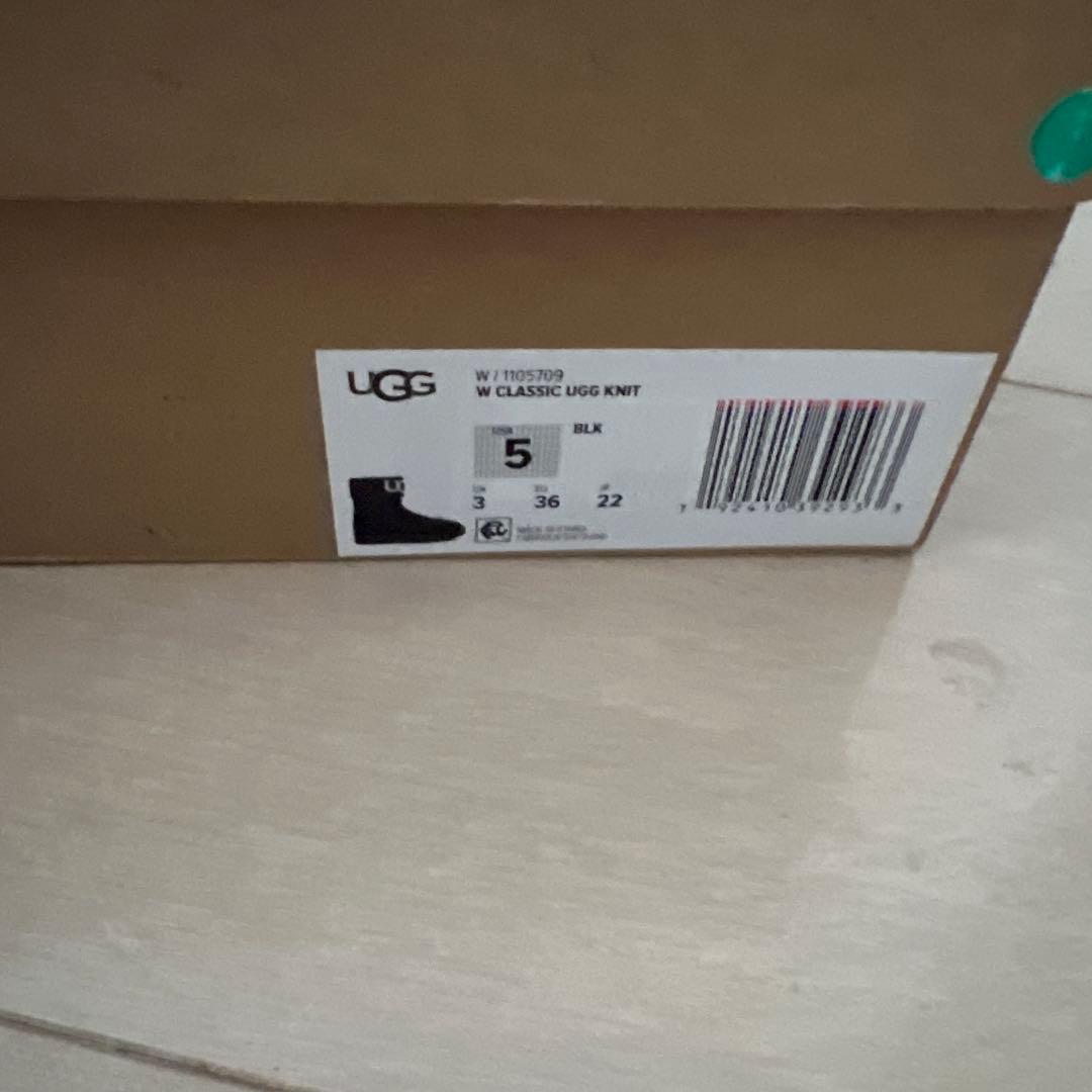 UGG W CLASSIC UGG KNIT ブラック