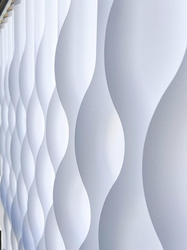 賃貸可【美品】レールのみ 非遮光アートウェーブバーチカルブラインド 幅180cm