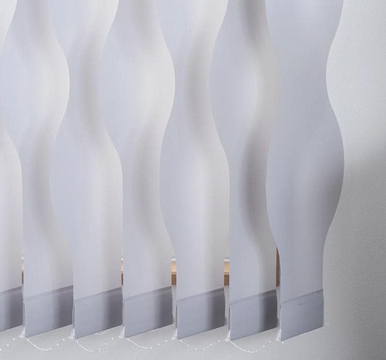 賃貸可【美品】レールのみ 非遮光アートウェーブバーチカルブラインド 幅180cm