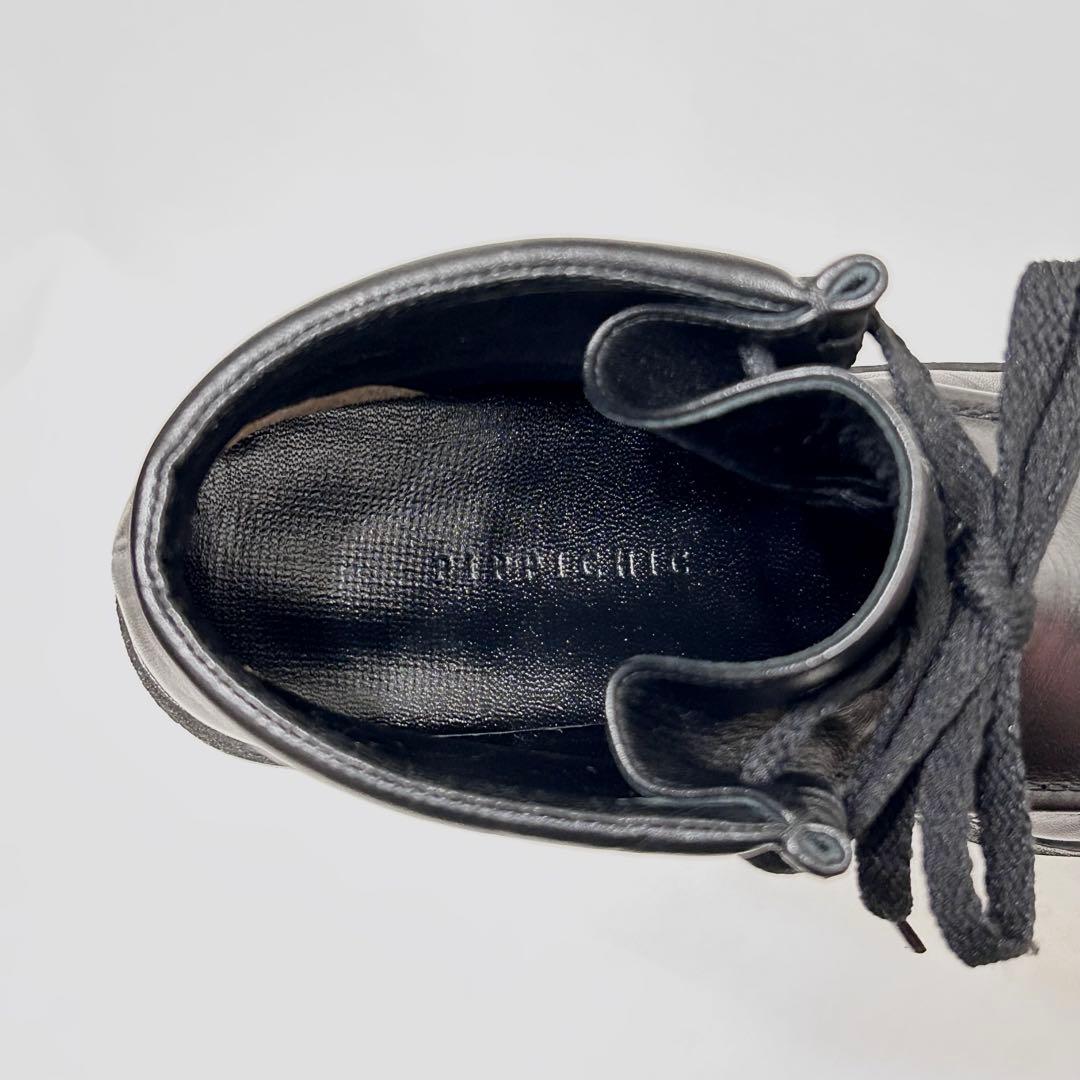 ■定5.4万 ピッピシック 38 レースアップシューズ ローファー 黒 ブーツ