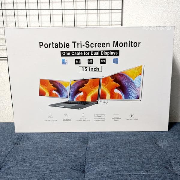 【新品】FOPO 15インチトリプルポータブルモニター／FHD 1080P