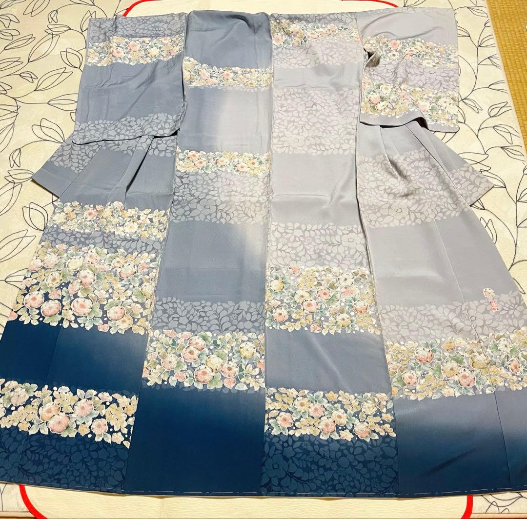 訪問着フルセット　辻ヶ花　作家　落款　正絹　絞り　ぼかし　入学式　結婚式